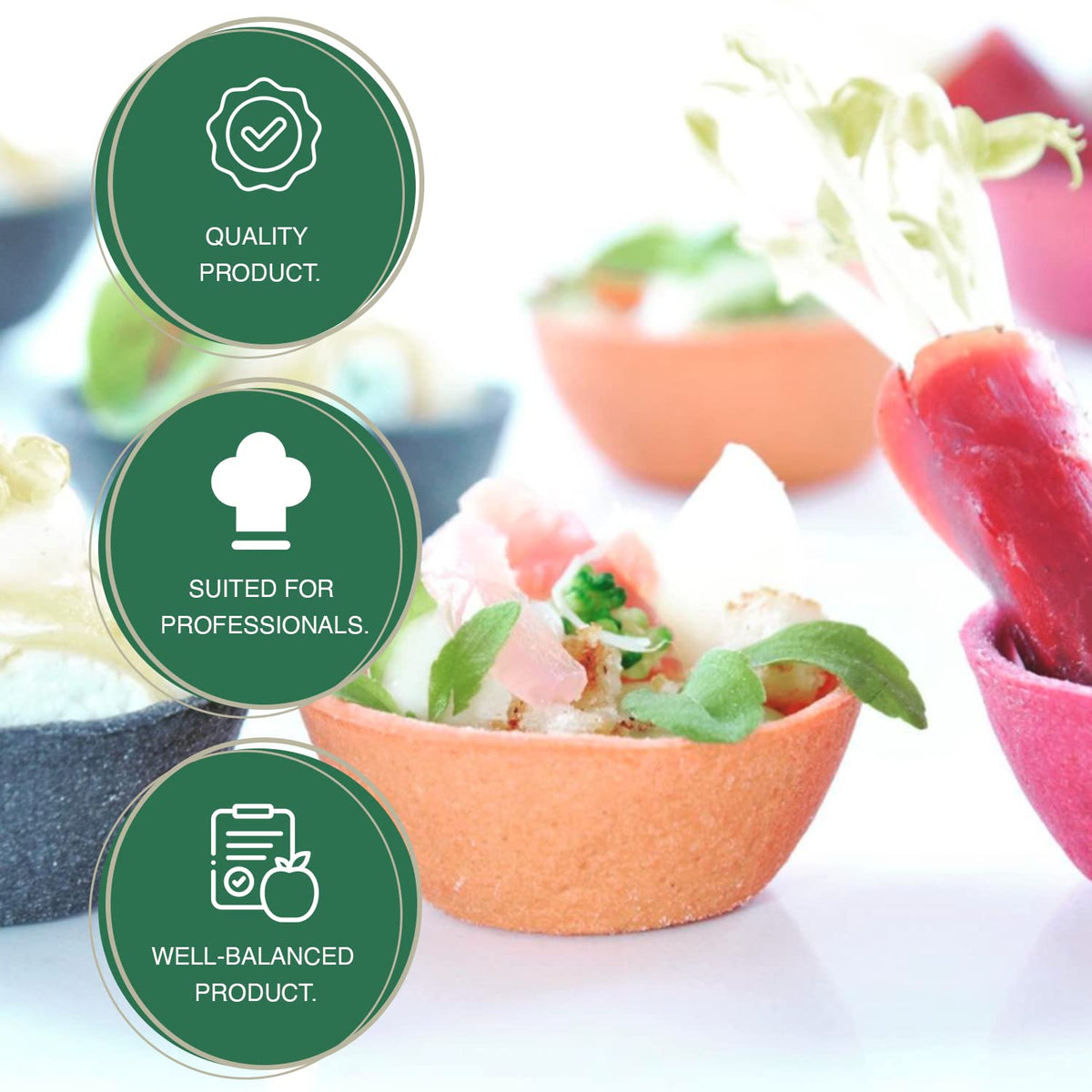 CROC'IN Ready-to-fill tart shells simplify plating for parties.