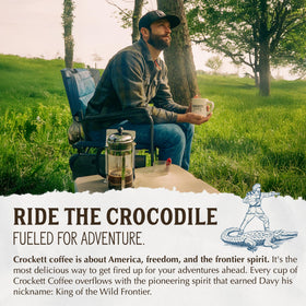 Crockett Coffee K Cups gift-ready box communicates a thoughtful decaf gift