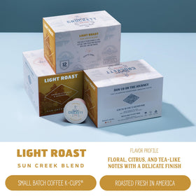 Crockett Coffee K Cups bright flavor aroma giving a refined, not heavy, cup