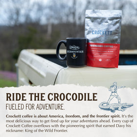 Crockett Coffee smooth low-acid brew in mug for easy mornings.