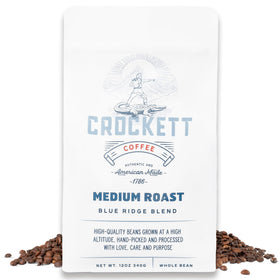Crockett Coffee whole bean midroast aroma enhances morning focus