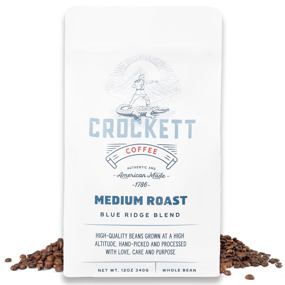 Crockett Coffee whole bean midroast aroma enhances morning focus