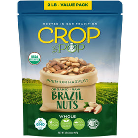 Nut Cravings Crop by Pop Brazil nuts 32 oz bulk bag – rich flavor for snacking.