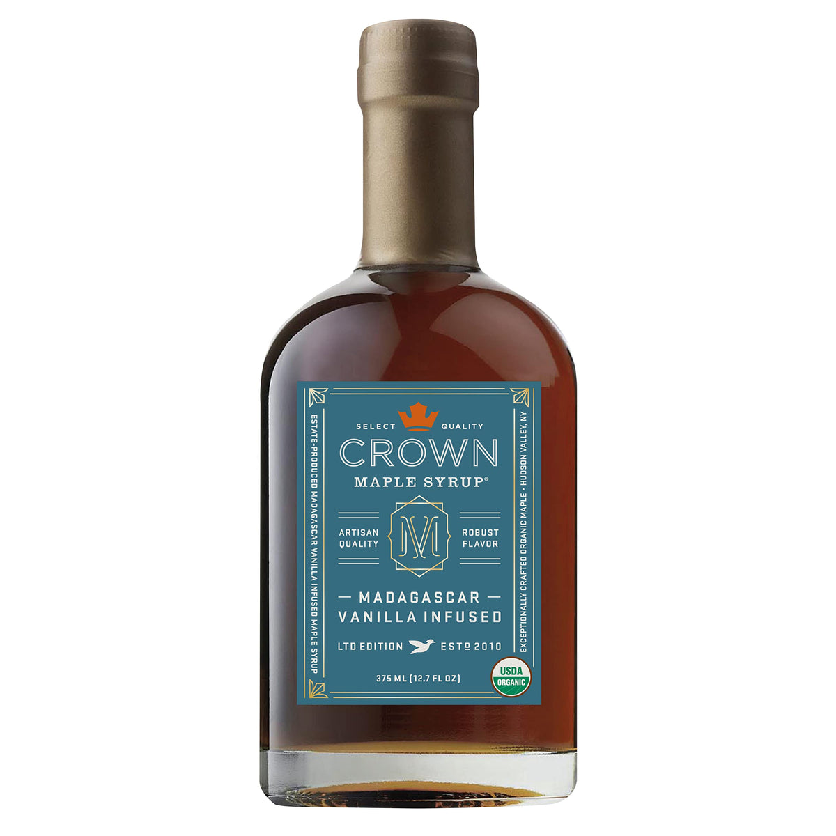 Crown Maple Madagascar Vanilla infused syrup bottle with floral notes for premium topping