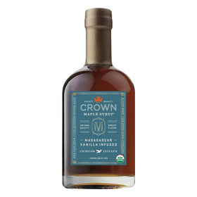 Crown Maple Madagascar Vanilla infused syrup bottle ideal for breakfast drizzle