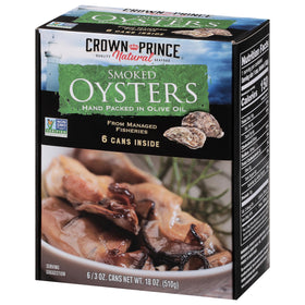 Crown Prince paleo keto oysters in olive oil, gluten-free.