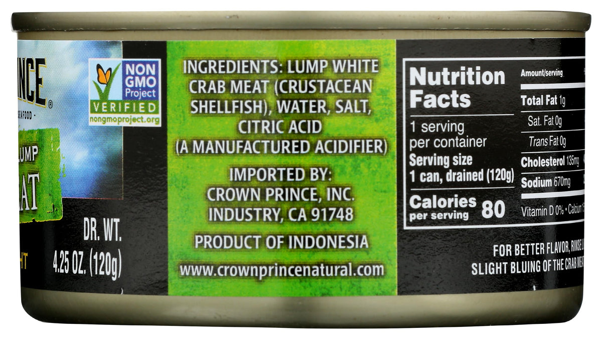 Crown Prince product-of-thailand crab meat delivers authentic seafood flavor.