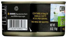 Crown Prince protein-rich crab meat enhances seafood recipes with texture.