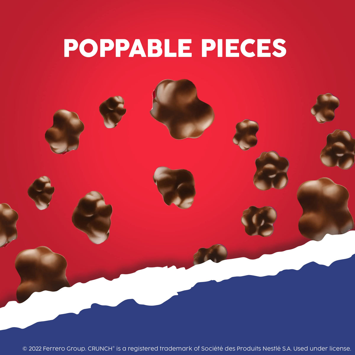 Individual Buncha CRUNCH pieces ready to share during movie night.
