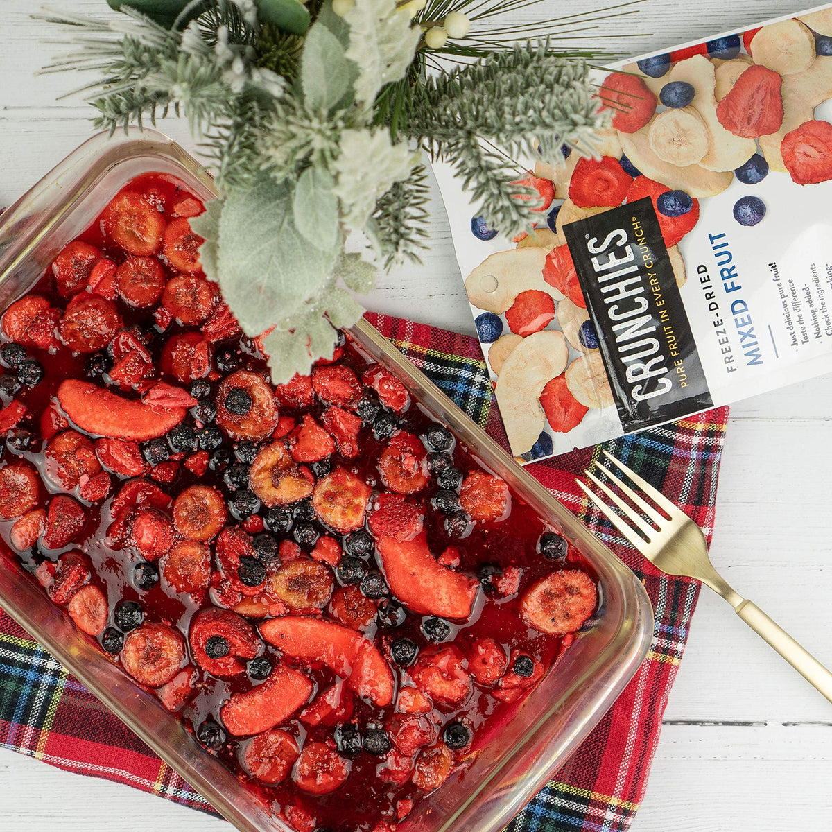 Crunchies smoothie topping adds color and crunch