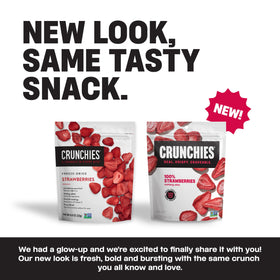 Crunchies freeze-dried fruit in a bag, vibrant color great for baking experiments.