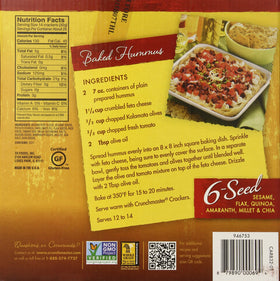 Crunchmaster Multi Grain 6 Seed Crackers pack shot, two 14 oz packs for sharing.