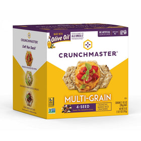 Crunchmaster Multi Grain Crackers close-up with crisp texture