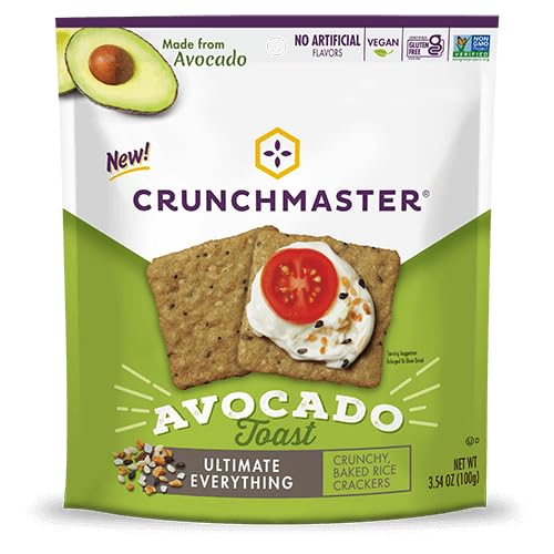 Crunchmaster multiseed sea salt cracker box front highlighting versatility