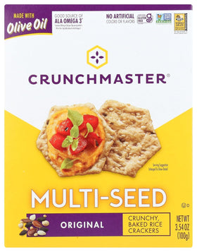 Crunchmaster Original crackers close-up, crisp texture great with cheese