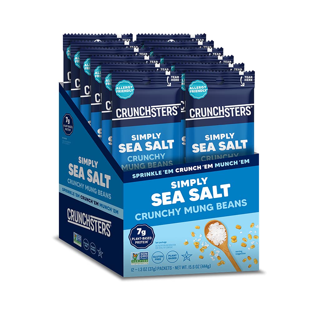 Crunchsters crispy mung beans sea salt snack for a savory gluten-free bite