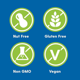 Crunchsters packaging front with gluten-free and vegan labeling.