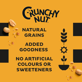 Crunchy Nut cornflakes with fruit topping, colorful and energizing.