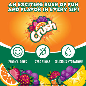 Crush Grape enhancer shown in glass with 8-ounce serving.
