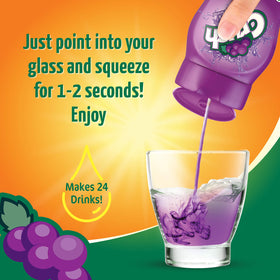 Using Crush Grape enhancer with SodaStream to create flavored soda.