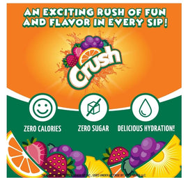 Crush Orange Liquid Water Enhancer pack of four for family hydration.