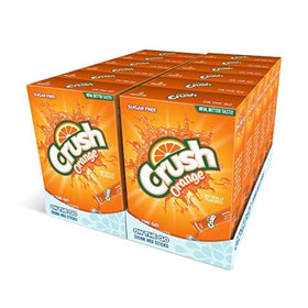 Crush Orange Powder Drink Mix bottle showing a sugar-free hydration option for on the go
