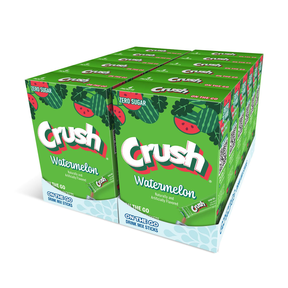 Crush Watermelon Powder Drink Sticks for sugar-free hydration on the go.