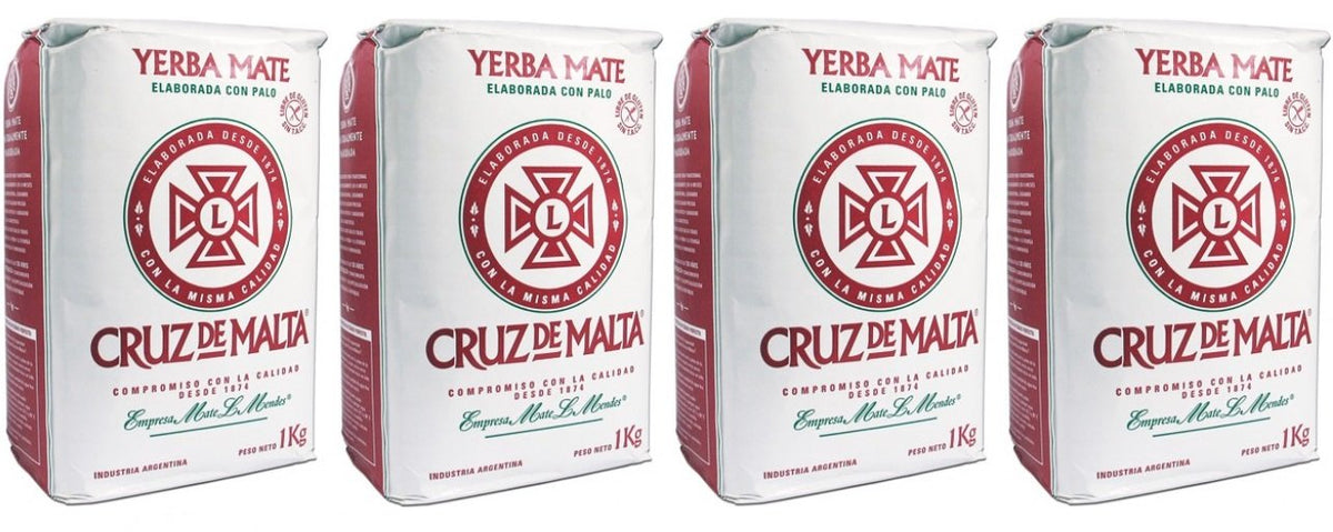 CRUZ DE MALTA Yerba Mate 4kg bulk pack ready for daily brewing and storage.