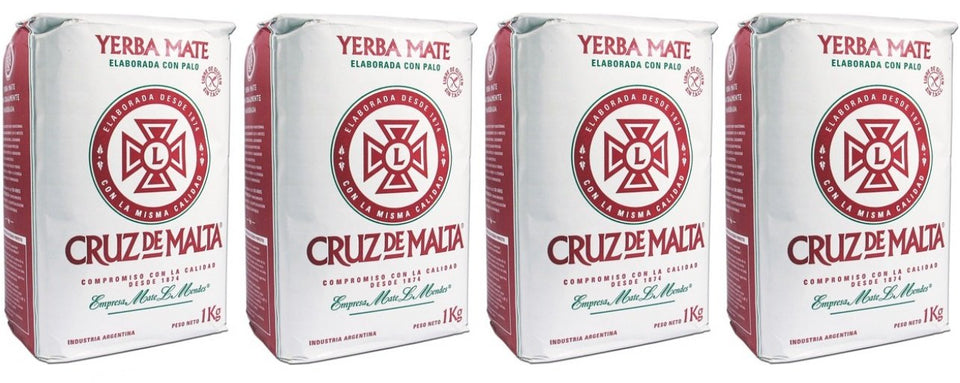 CRUZ DE MALTA Yerba Mate 4kg bulk pack ready for daily brewing and storage.