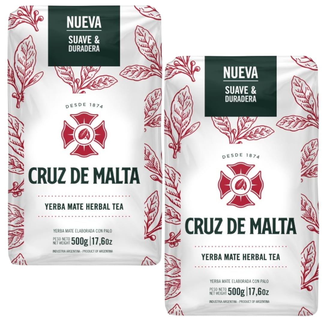 CRUZ DE MALTA Yerba Mate leaves in pouch, showcasing large leaf selection for robust flavor.