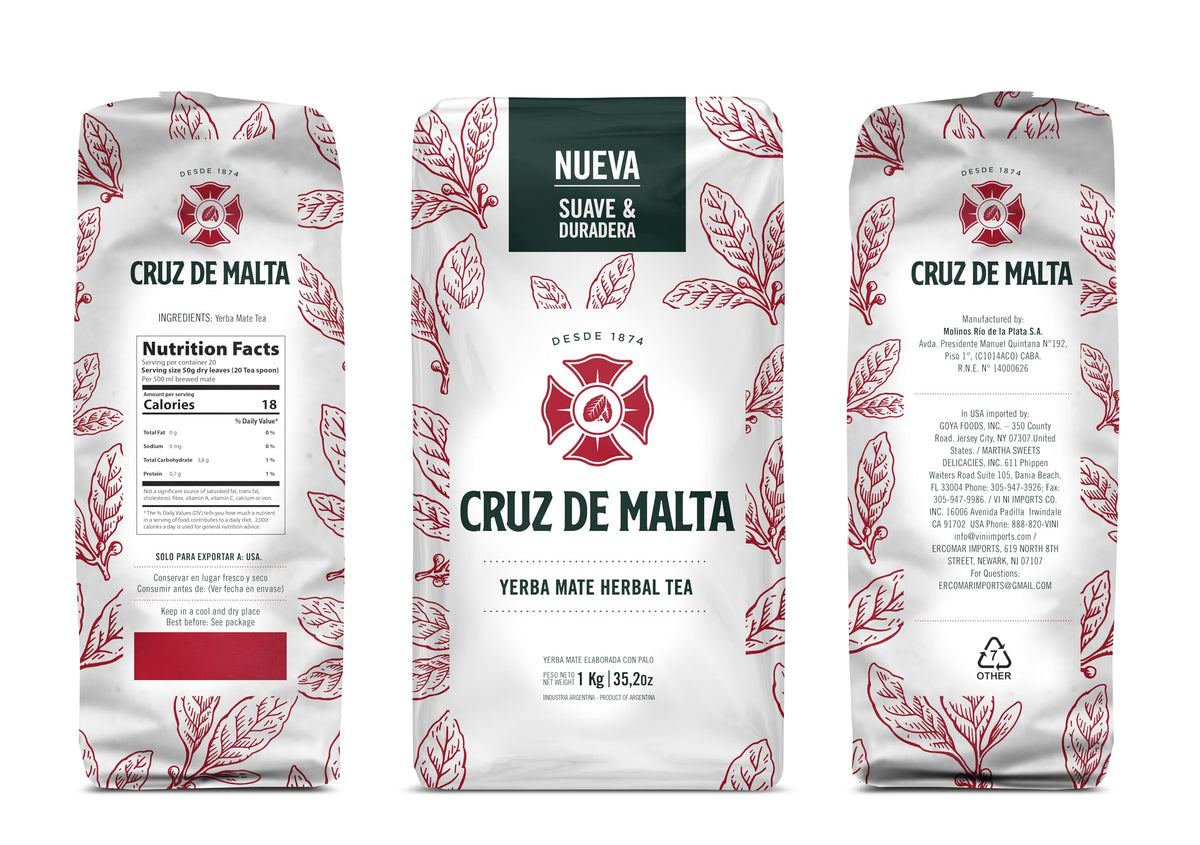 CRUZ DE MALTA yerba mate low dust creates a cleaner, milder taste.