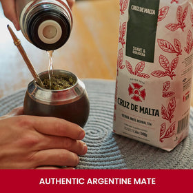 CRUZ DE MALTA cup of brewed mate ready to enjoy.
