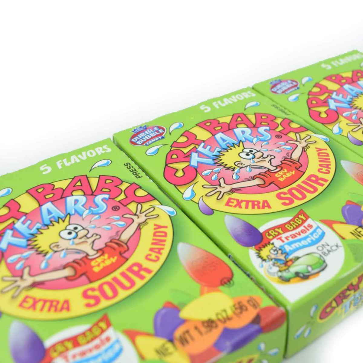 Cry Baby Tears Extra Sour cherry flavor close-up highlighting bold tang