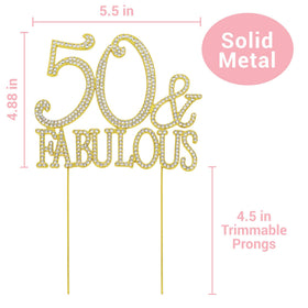 Crystal Creations customizable height with 4.5-inch prongs fits most cakes.
