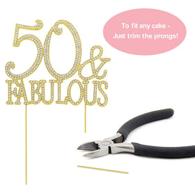 Crystal Creations gold metal material provides durable, keepsake-worthy cake decor.