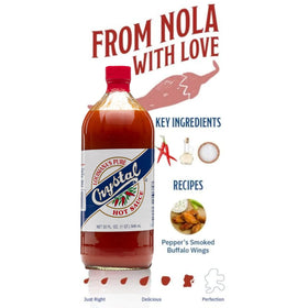 Premium 32 oz glass bottle communicates quality and tradition.