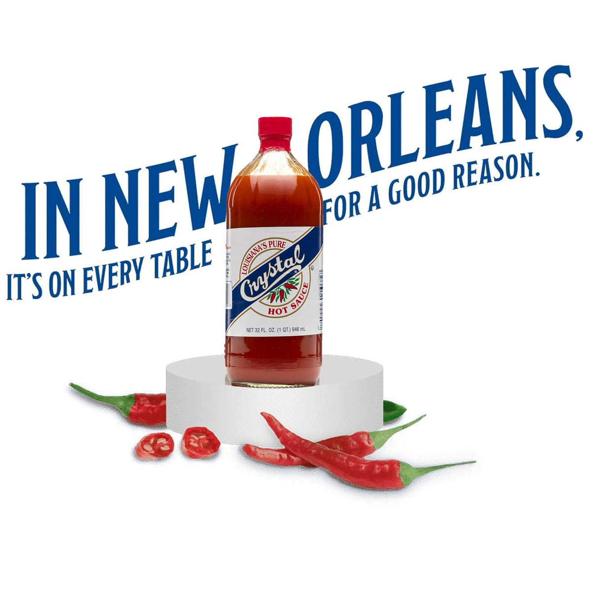 New Orleans heritage drives Crystal's family-owned hot sauce tradition.