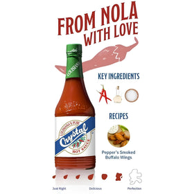 Crystal Hot Sauce Pack Two Bottles displayed for pantry-ready Louisiana flavor.