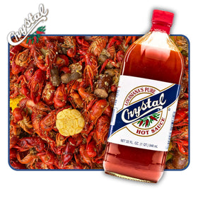 Crystal hot sauce bottle shows balanced heat for versatile cooking.