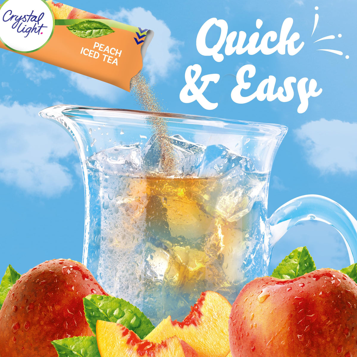 Crystal Light 12-pack-box-display highlights pre-portioned packets for quick mixing.