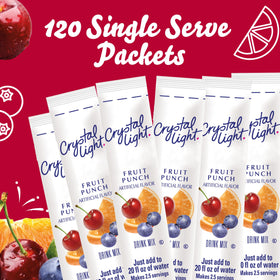 Crystal Light fruit punch powder dissolves easily in 20 oz water.