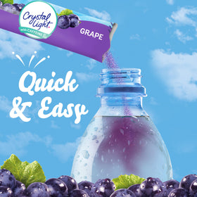 Crystal Light caffeine-enhanced grape drink with 60 mg per packet on the go