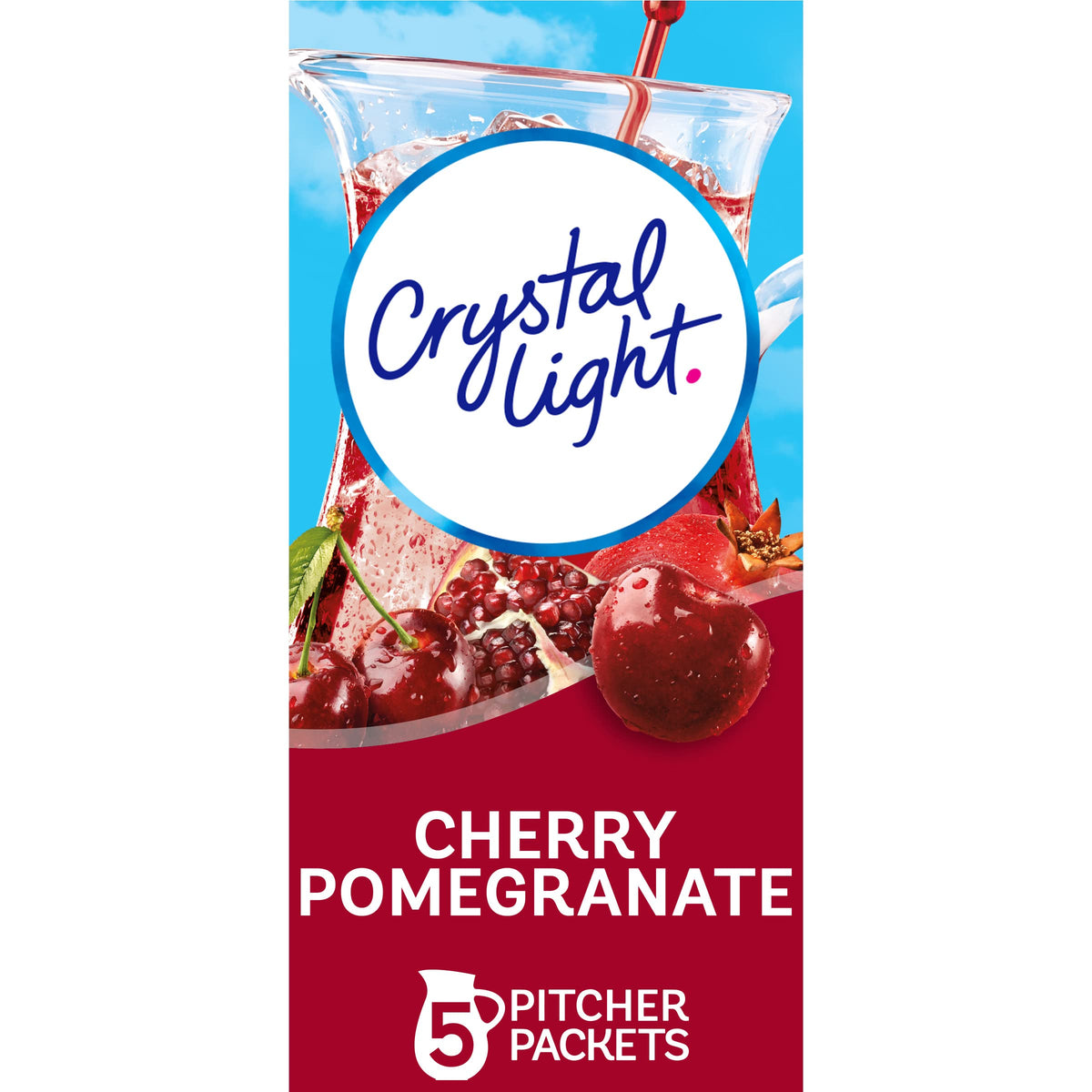 Crystal Light Cherry Pomegranate canister set for low-calorie, zero-sugar refreshment at home.