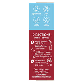 Crystal Light Cherry Pomegranate refreshing flavor enhances water.