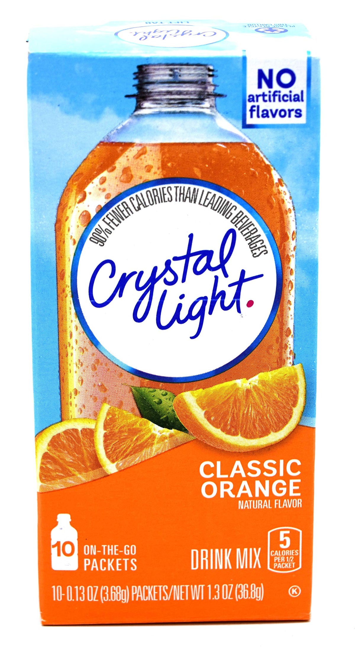 Crystal Light Classic Orange on-the-go packets for flavorful water.