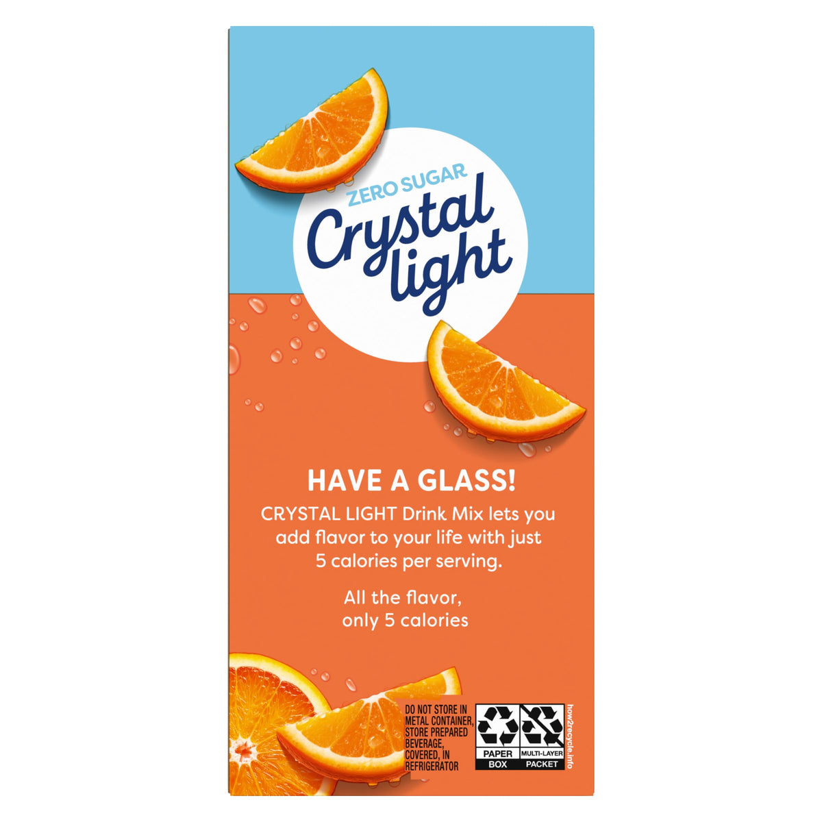 Crystal Light Classic Orange pitcher 2-quart, shareable family beverage