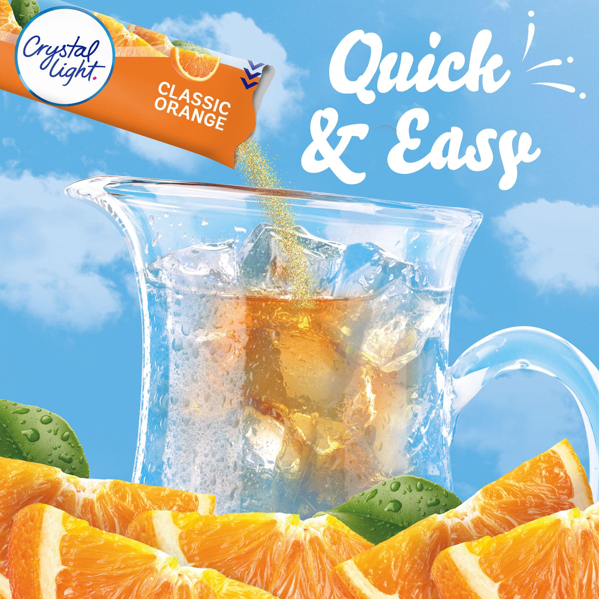 Five-serving pitcher packet ready to dissolve in water