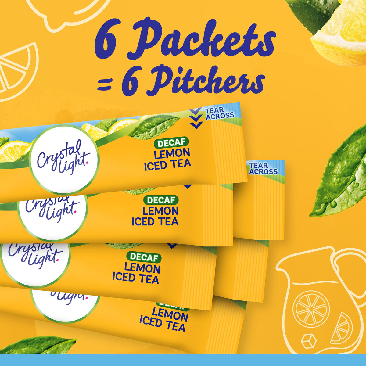 Crystal Light Decaf Lemon Tea pitcher ready to serve at gatherings.