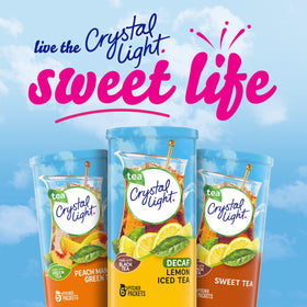 Crystal Light Decaf Lemon Tea ready-to-serve display at the store.