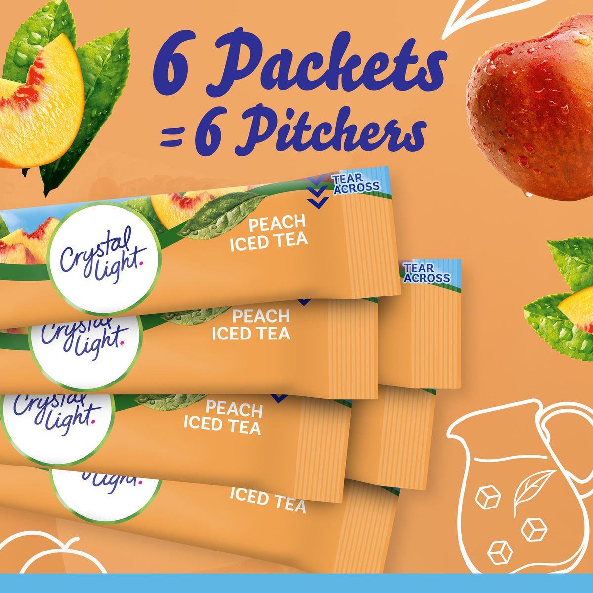 Crystal Light dispensing-packet-into-water demonstrates quick, easy preparation.